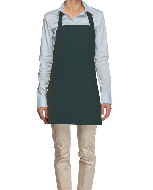 Adult Hunter Green Short Bib Aprons